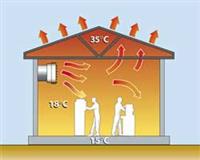 Установка системы газо-воздушного лучистого отопления в здании