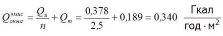 Потери тепла через 1 м2 окна при применении низкоэмиссионной пленки